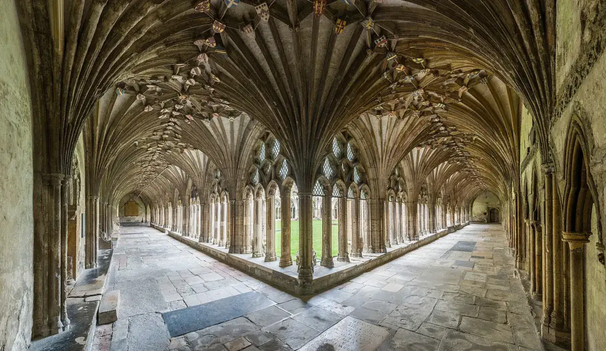 Le volte a ventaglio del chiostro della Cattedrale di Canterbury